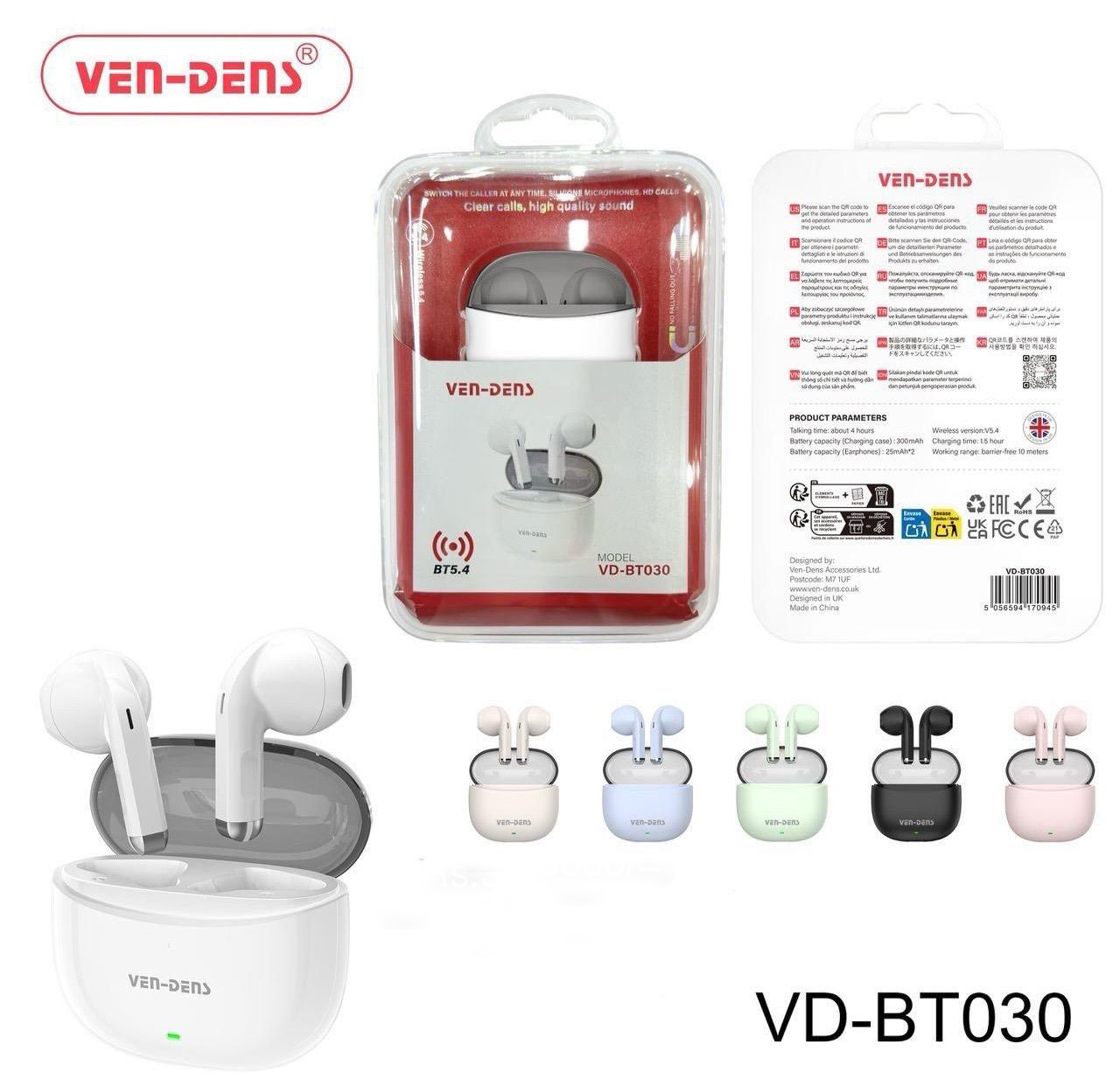 Ven-Dens VD-BT030 Wireless Earbuds